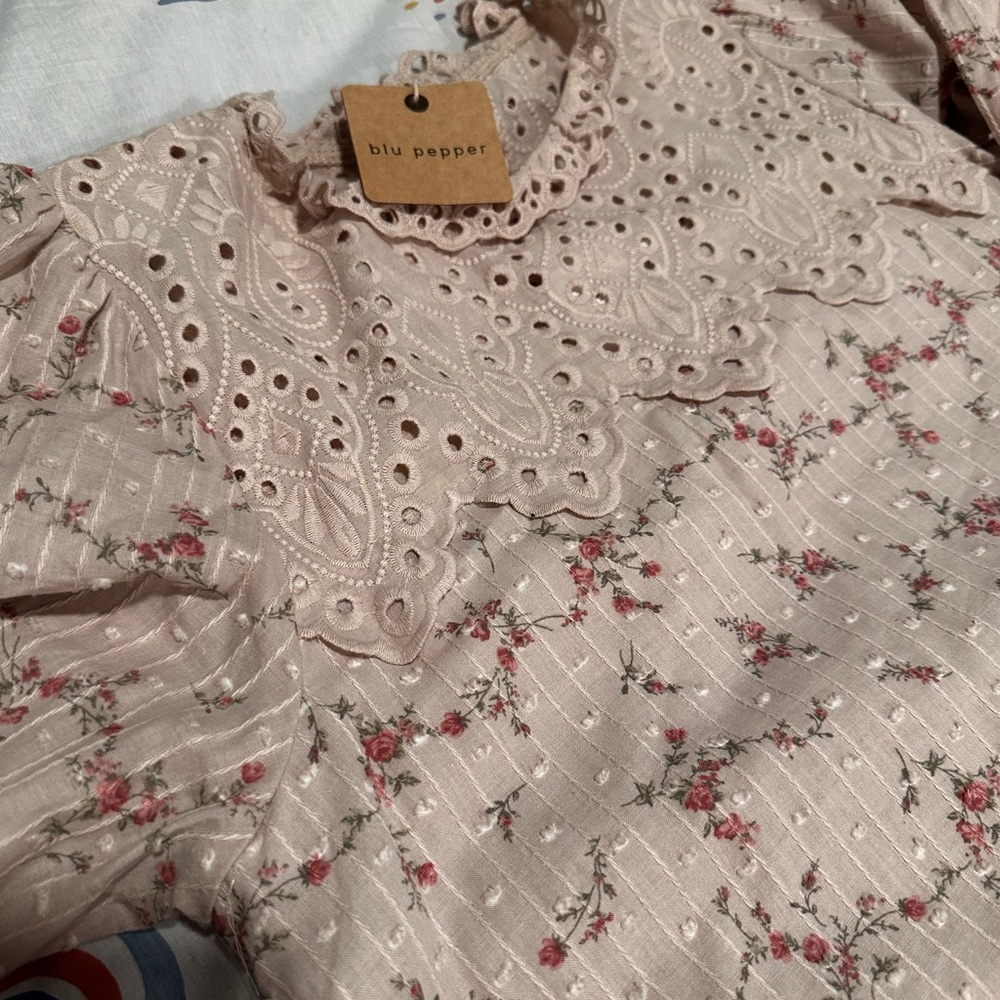 Blu Pepper floral smock dress